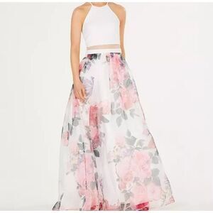 B. Darlin Women’s SZ 18W Romantic Floral Tulle Whimsical Maxi Dress Fairy Gown